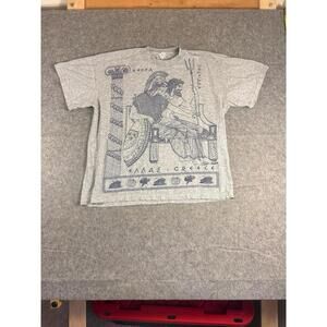 Vintage 90s Greece Architectural Classic Statues XL AOP All Over Print Shirt